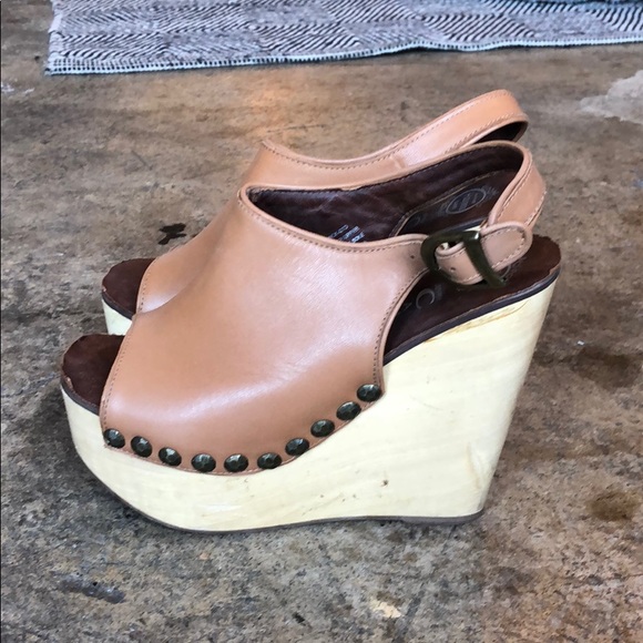 Jeffrey Campbell  Snick-STD, leather, wood sz6 - Picture 2 of 5